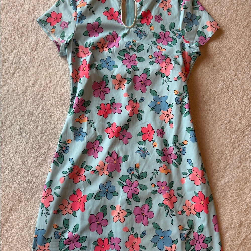 Cider Floral Dress with floral Accents